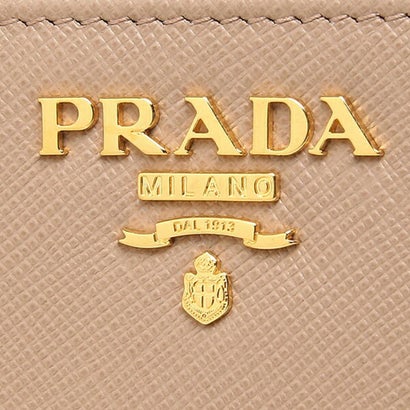 プラダ PRADA 財布 二つ折り財布 レディース PRADA 1ML225 QWA F0236 ベージュ 一粒万倍日 （ベージュ）｜詳細画像