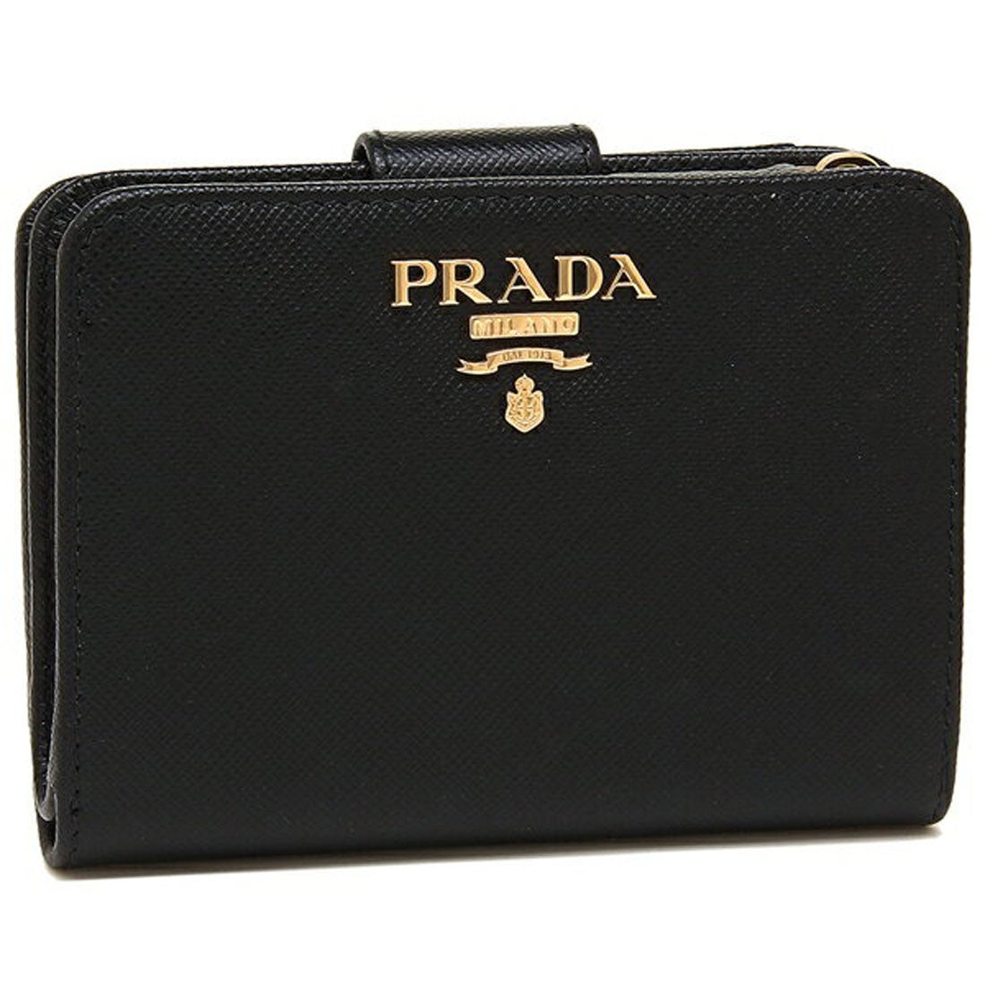 プラダ PRADA 財布 二つ折り財布 サフィアーノ ブラック レディース