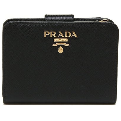 プラダ PRADA 財布 二つ折り財布 サフィアーノ ブラック レディース PRADA 1ML018 QWA F0002 （ブラック）｜詳細画像