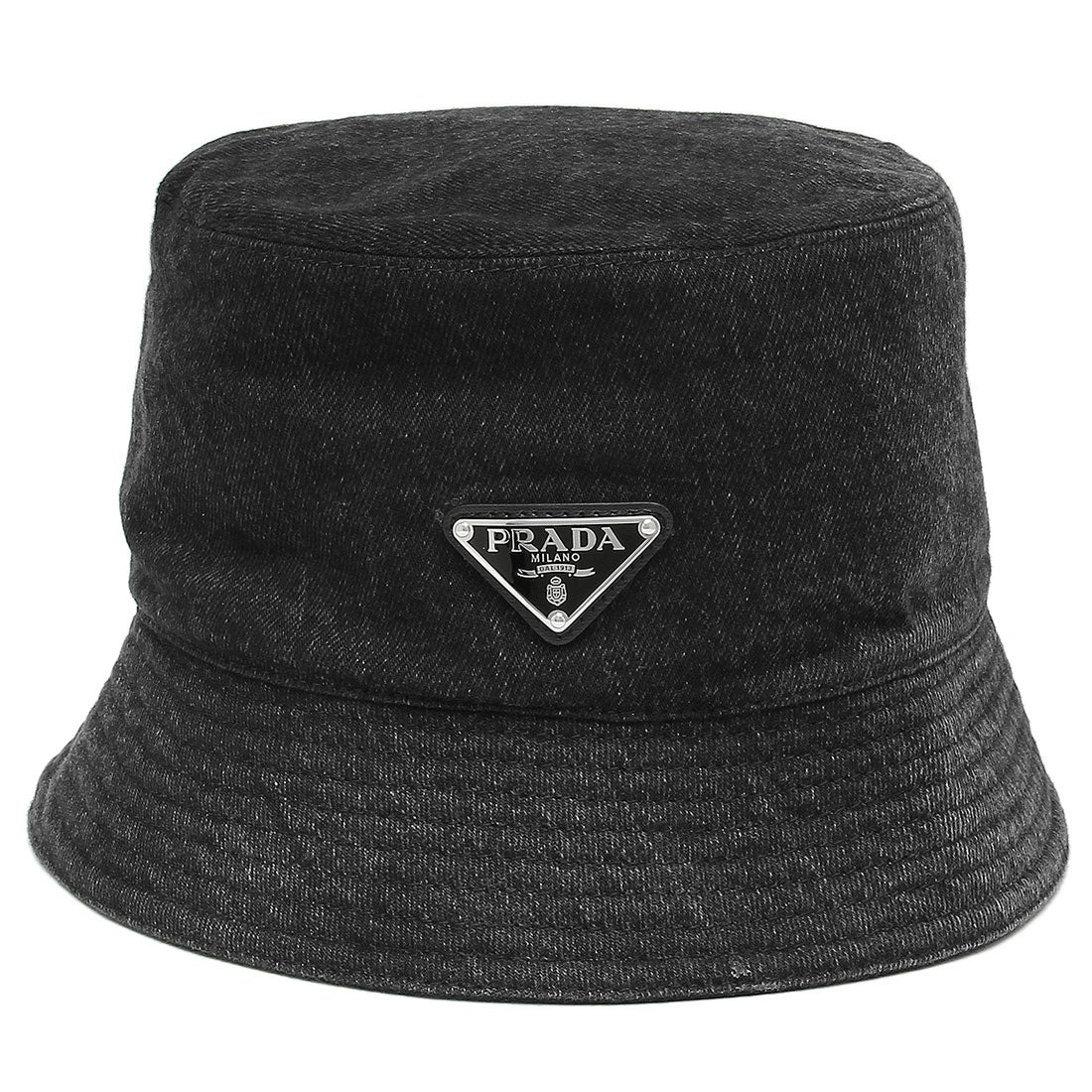 プラダ PRADA ハット 帽子 バケットハット トライアングルロゴ ブラック メンズ レディース PRADA 2HC137 12K8 F0557  （ブラック）