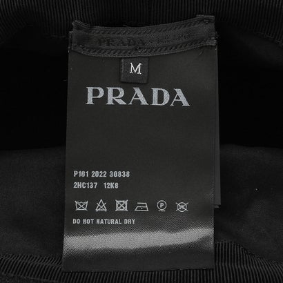 プラダ PRADA ハット 帽子 バケットハット トライアングルロゴ ブラック メンズ レディース PRADA 2HC137 12K8 F0557 （ブラック）｜詳細画像