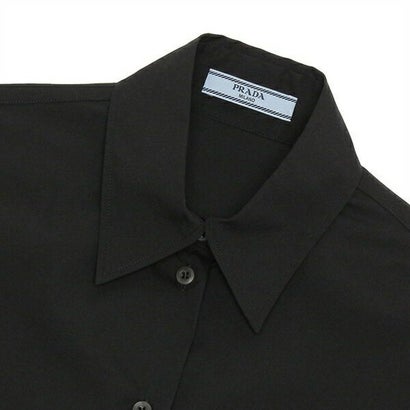 プラダ PRADA ワイシャツ ポプリンストレッチシャツ ブラック レディース PRADA P442G 12VC 231 F0002 （ブラック）｜詳細画像