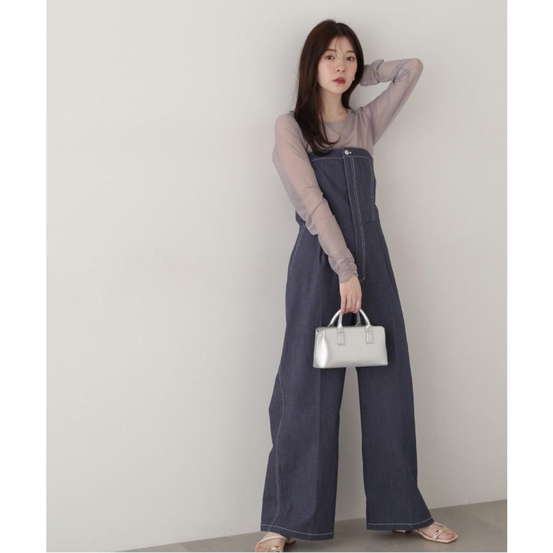プロポーションボディドレッシング PROPORTION BODY DRESSING デニム風 