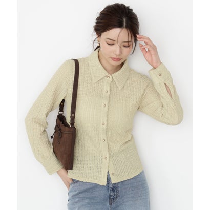 プロポーションボディドレッシング PROPORTION BODY DRESSING アイレットレースシャツ （エクリュ1）｜詳細画像