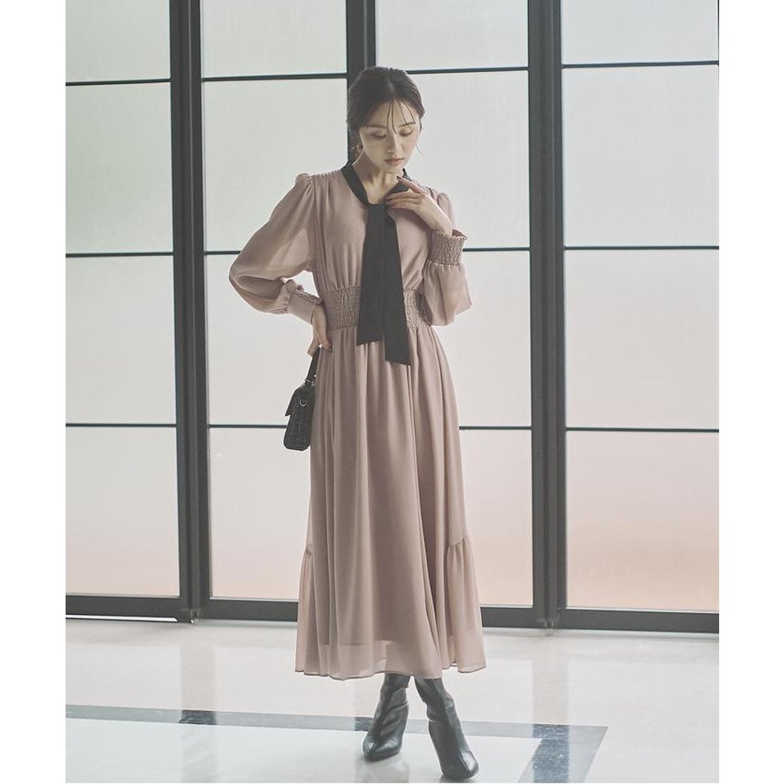 プロポーションボディドレッシング PROPORTION BODY DRESSING タイ付き 