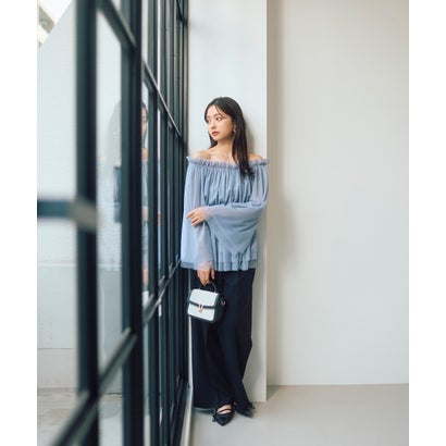 プロポーションボディドレッシング PROPORTION BODY DRESSING ベルト付き美脚ワイドパンツ （ホワイト）｜詳細画像