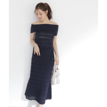 プロポーションボディドレッシング PROPORTION BODY DRESSING 透かし編みオフショルセットアップ （エクリュ1）｜詳細画像