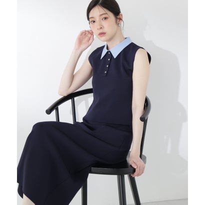 プロポーションボディドレッシング PROPORTION BODY DRESSING ＜E＞衿ドッキングニットセットアップ （グレー）｜詳細画像