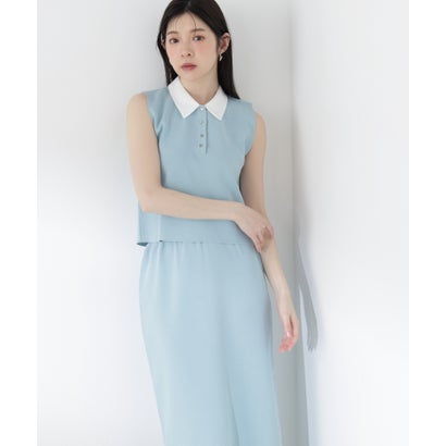 プロポーションボディドレッシング PROPORTION BODY DRESSING ＜E＞衿ドッキングニットセットアップ （グレー）｜詳細画像