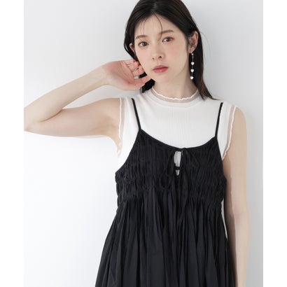 プロポーションボディドレッシング PROPORTION BODY DRESSING 部分シアーノースリーニット （レッド）｜詳細画像
