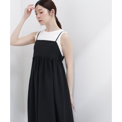 プロポーションボディドレッシング PROPORTION BODY DRESSING カットドッキングキャミワンピース （ピンク×グレージュ）｜詳細画像