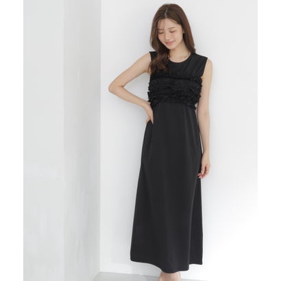 プロポーションボディドレッシング PROPORTION BODY DRESSING 〈a/mie〉フリルベア付きカットワンピース （チャコール2）｜詳細画像