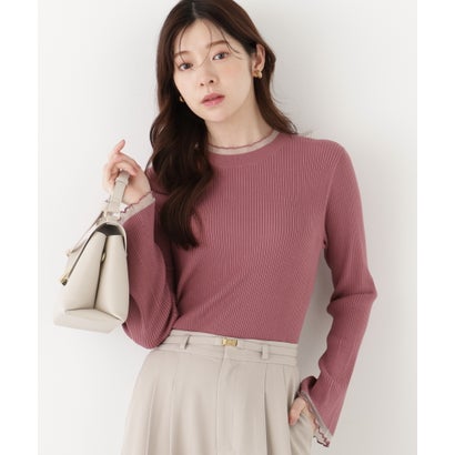 プロポーションボディドレッシング PROPORTION BODY DRESSING 部分シアーレディニット （ブラック）｜詳細画像