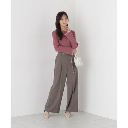 プロポーションボディドレッシング PROPORTION BODY DRESSING 部分シアーレディニット （ブラック）｜詳細画像