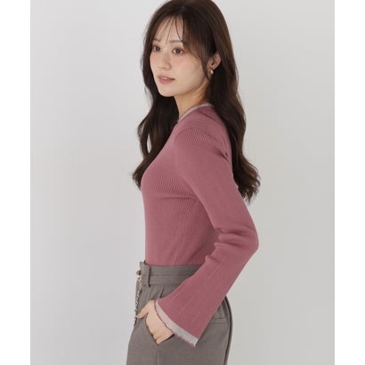 プロポーションボディドレッシング PROPORTION BODY DRESSING 部分シアーレディニット （エクリュ1）｜詳細画像