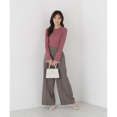 プロポーションボディドレッシング PROPORTION BODY DRESSING 部分シアーレディニット （エクリュ1）｜詳細画像
