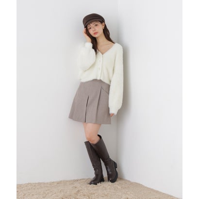 プロポーションボディドレッシング PROPORTION BODY DRESSING キラ釦フェザーカーディガン （グレー）｜詳細画像