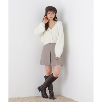 プロポーションボディドレッシング PROPORTION BODY DRESSING キラ釦フェザーカーディガン （モカ1）｜詳細画像