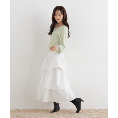 プロポーションボディドレッシング PROPORTION BODY DRESSING タフタティアードスカート （ブラック）｜詳細画像