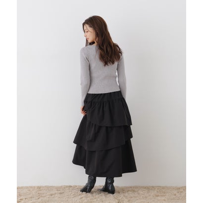 プロポーションボディドレッシング PROPORTION BODY DRESSING タフタティアードスカート （ブラック）｜詳細画像