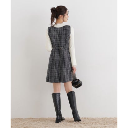 プロポーションボディドレッシング PROPORTION BODY DRESSING ツイードミニワンピース （ブラック）｜詳細画像