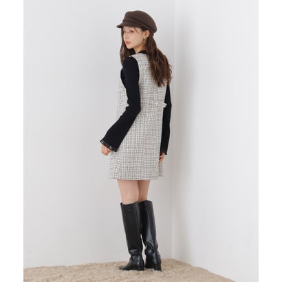 プロポーションボディドレッシング PROPORTION BODY DRESSING ツイードミニワンピース （ホワイト）｜詳細画像