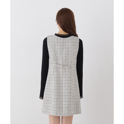プロポーションボディドレッシング PROPORTION BODY DRESSING ツイードミニワンピース （ホワイト）｜詳細画像