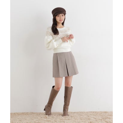 プロポーションボディドレッシング PROPORTION BODY DRESSING ノルディック柄ニットトップス （エクリュ1）｜詳細画像