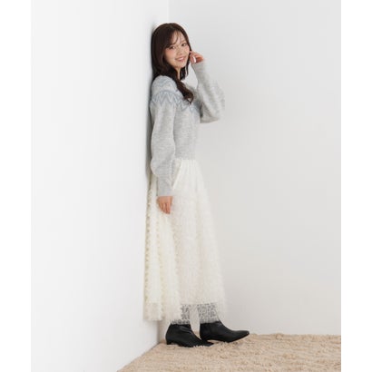 プロポーションボディドレッシング PROPORTION BODY DRESSING ノルディック柄ニットトップス （エクリュ1）｜詳細画像
