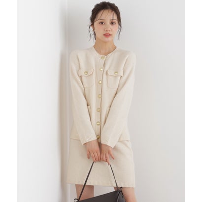 プロポーションボディドレッシング PROPORTION BODY DRESSING ＜a/mie＞4ポケットニットジャケット SET UP （チャコール2）｜詳細画像