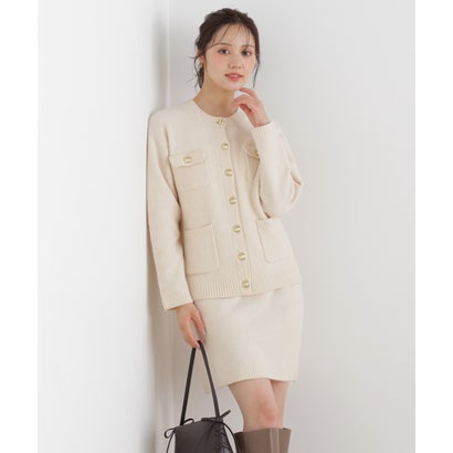 プロポーションボディドレッシング PROPORTION BODY DRESSING ＜a/mie＞4ポケットニットジャケット SET UP （アイボリー2）｜詳細画像