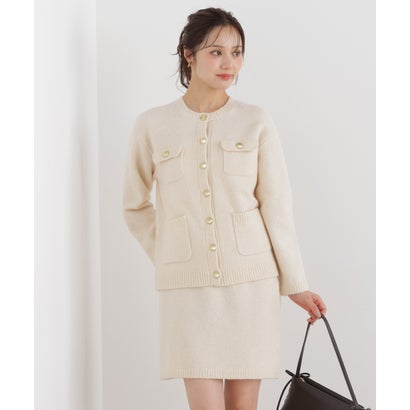 プロポーションボディドレッシング PROPORTION BODY DRESSING ＜a/mie＞4ポケットニットジャケット SET UP （アイボリー2）｜詳細画像