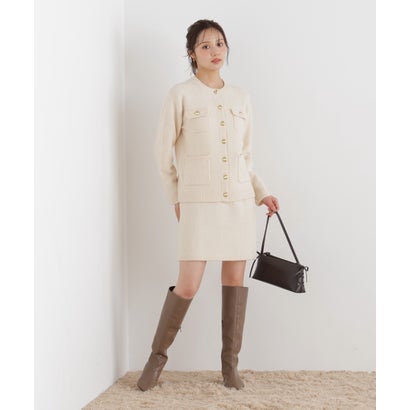 プロポーションボディドレッシング PROPORTION BODY DRESSING ＜a/mie＞4ポケットニットジャケット SET UP （アイボリー2）｜詳細画像