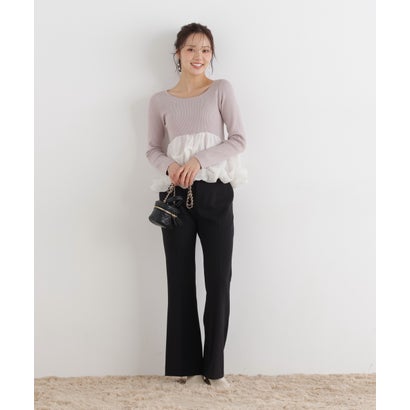 プロポーションボディドレッシング PROPORTION BODY DRESSING ＜a/mie＞タックバルーンリブニット （ブラック）｜詳細画像