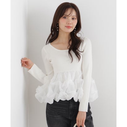 プロポーションボディドレッシング PROPORTION BODY DRESSING ＜a/mie＞タックバルーンリブニット （ブラック）｜詳細画像