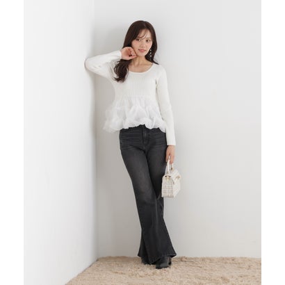 プロポーションボディドレッシング PROPORTION BODY DRESSING ＜a/mie＞タックバルーンリブニット （ブラック）｜詳細画像