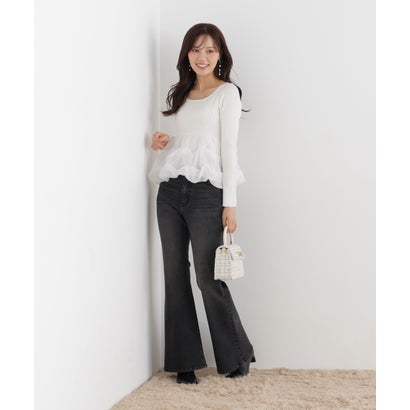 プロポーションボディドレッシング PROPORTION BODY DRESSING ＜a/mie＞タックバルーンリブニット （ブラック）｜詳細画像