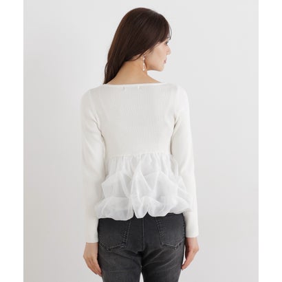 プロポーションボディドレッシング PROPORTION BODY DRESSING ＜a/mie＞タックバルーンリブニット （ブラック）｜詳細画像
