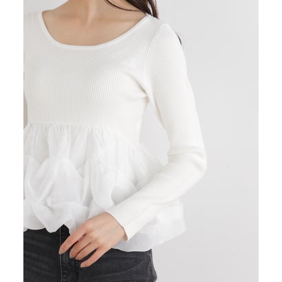プロポーションボディドレッシング PROPORTION BODY DRESSING ＜a/mie＞タックバルーンリブニット （ブラック）｜詳細画像