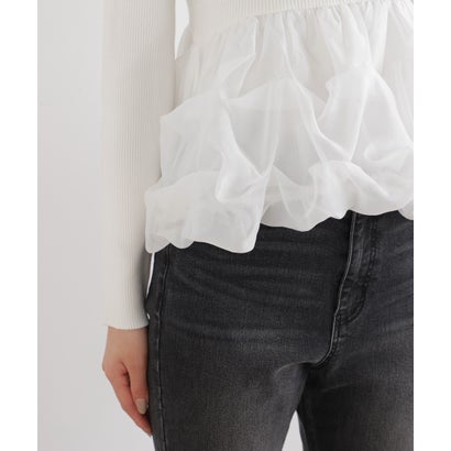 プロポーションボディドレッシング PROPORTION BODY DRESSING ＜a/mie＞タックバルーンリブニット （ブラック）｜詳細画像