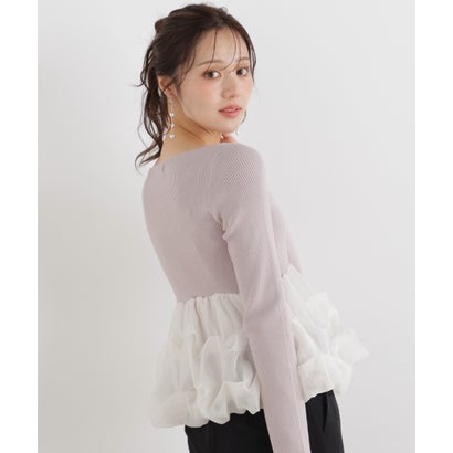 プロポーションボディドレッシング PROPORTION BODY DRESSING ＜a/mie＞タックバルーンリブニット （ブラック）｜詳細画像