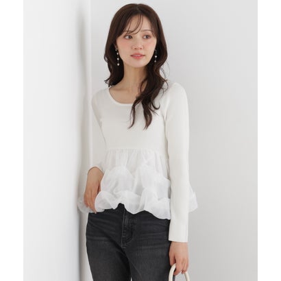 プロポーションボディドレッシング PROPORTION BODY DRESSING ＜a/mie＞タックバルーンリブニット （ブラック）｜詳細画像