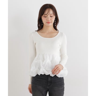 プロポーションボディドレッシング PROPORTION BODY DRESSING ＜a/mie＞タックバルーンリブニット （エクリュ1）｜詳細画像