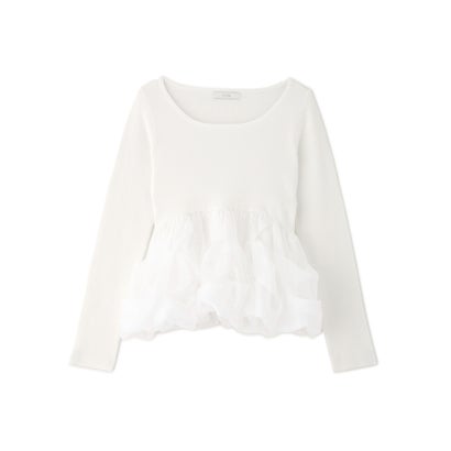 プロポーションボディドレッシング PROPORTION BODY DRESSING ＜a/mie＞タックバルーンリブニット （エクリュ1）｜詳細画像