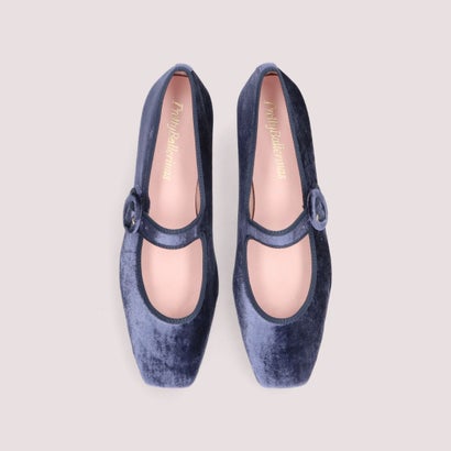 プリティ・バレリーナ Pretty Ballerinas CAMILLE mary jane velvet / カミーユ メリージェーン ベルベット バレエシューズ （AZUL-AZUL）｜詳細画像