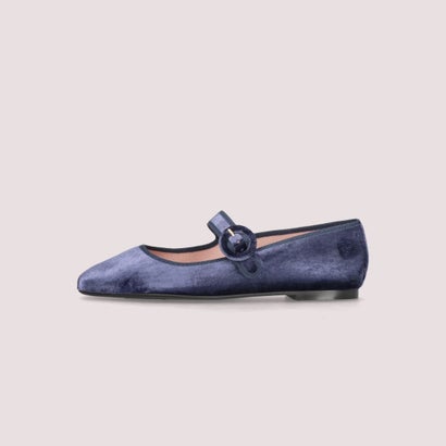 プリティ・バレリーナ Pretty Ballerinas CAMILLE mary jane velvet / カミーユ メリージェーン ベルベット バレエシューズ （AZUL-AZUL）｜詳細画像