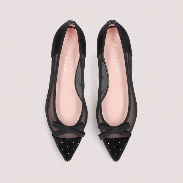 ELLA gemini cap-toe tulle / エラ ジェミニ キャップトゥ チュール ポインテッドシューズ （GEMINI-NEGRO）