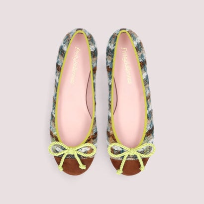 プリティ・バレリーナ Pretty Ballerinas ROSARIO cap-toe / ロザリオ キャップトゥ バレエシューズ （CACAO-ESMERALDA）｜詳細画像
