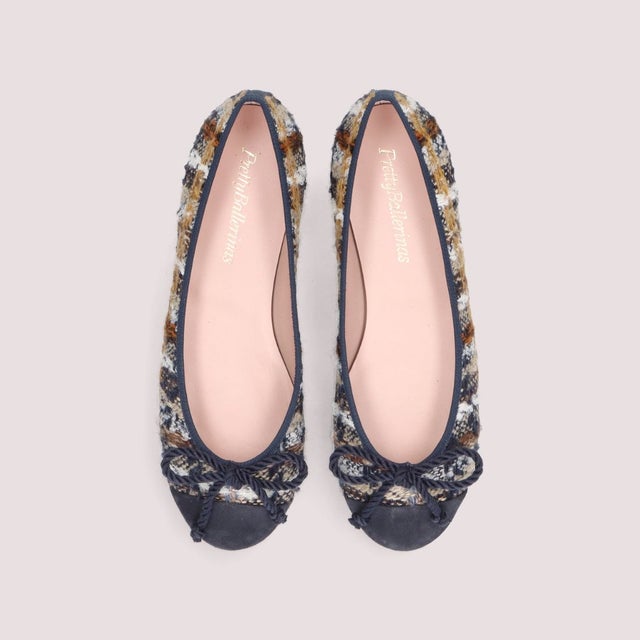 ROSARIO cap-toe / ロザリオ キャップトゥ バレエシューズ （NAVY_BLUE-MAR）