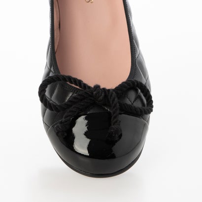 プリティ・バレリーナ Pretty Ballerinas LINDSAY patent-leatherquilt（リンゼイ パテント レザーキルト）ヒールシューズ （NEGRO-NEGRO）｜詳細画像